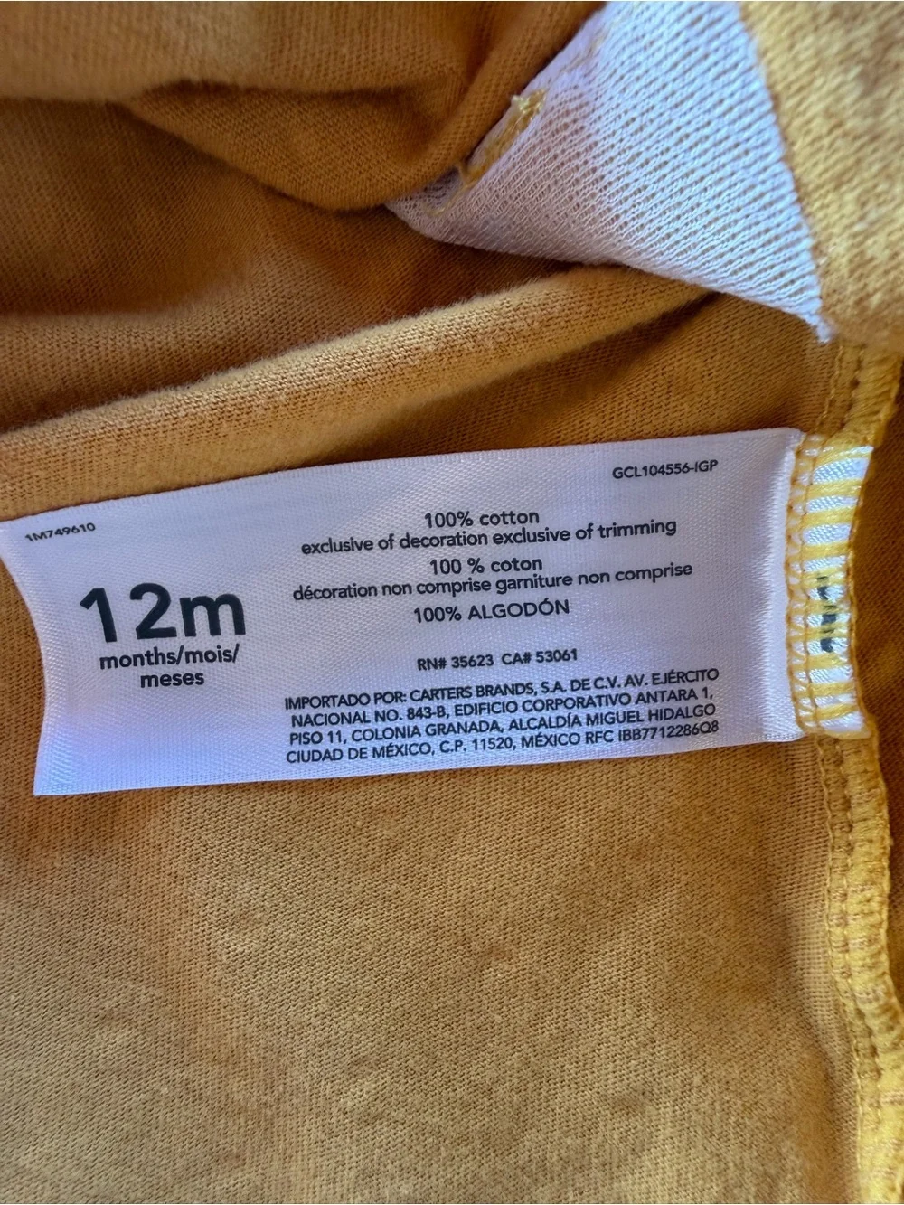 Carter's Mustard Yellow Polka Dot Long-Sleeve Dress with Pockets Size 12M